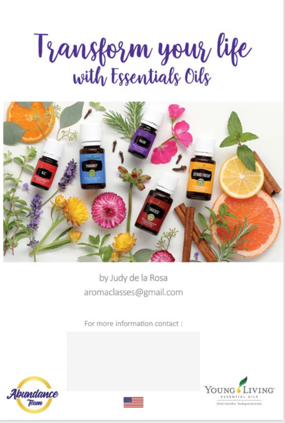 Transform Your Life with oils booklet